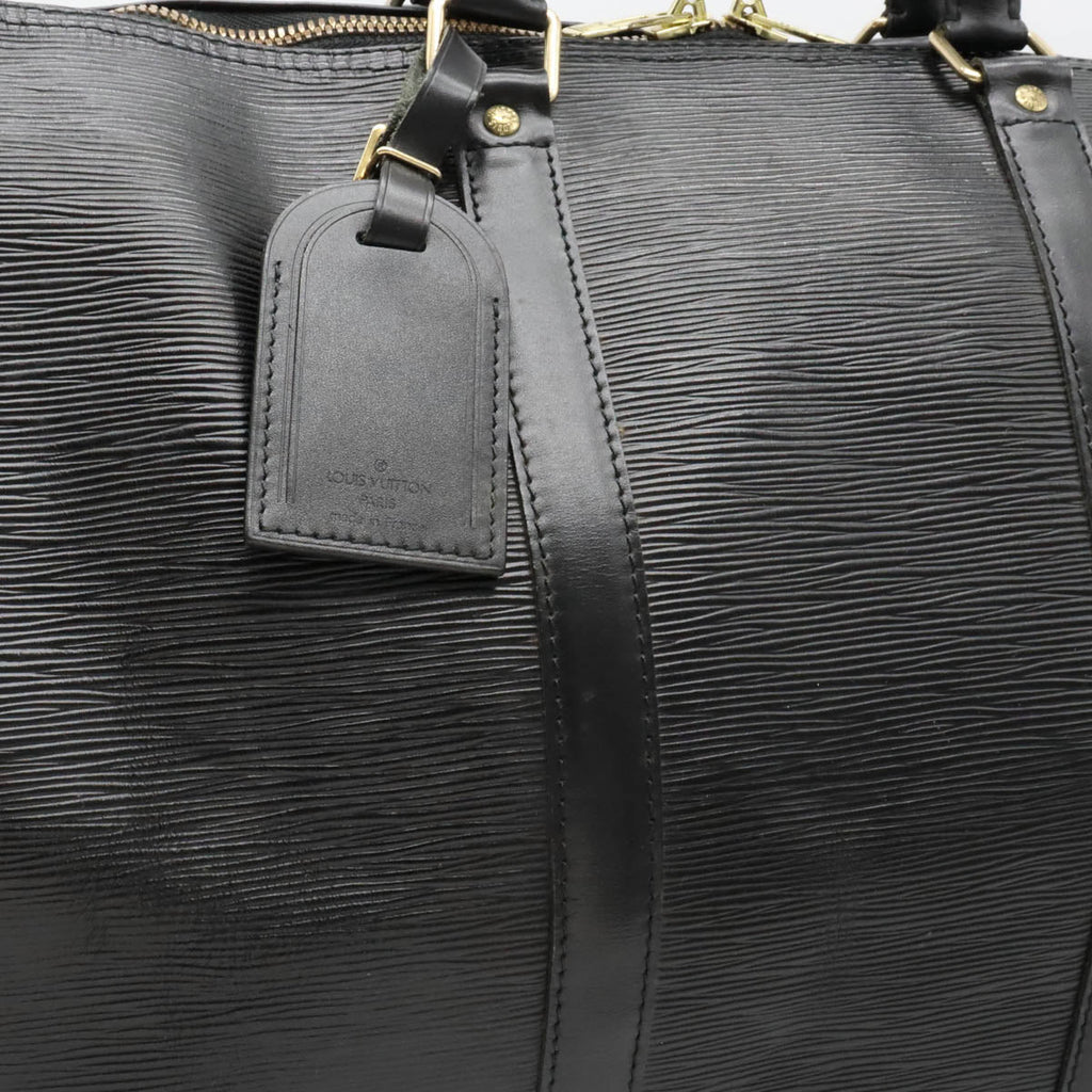 LOUIS VUITTON Louis Vuitton Epic Kypopur 55 Boston Bag Travel Bag Leather Noir Black M42952