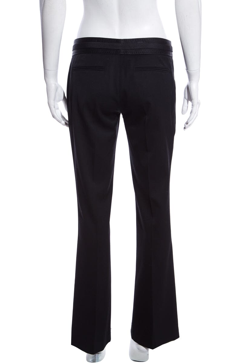 Gucci Black Satin Waistband Pants SZ 40