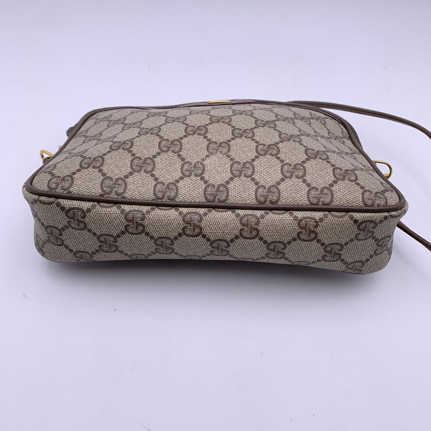 Gucci Vintage Beige Monogram Canvas Small Mesenger Bag