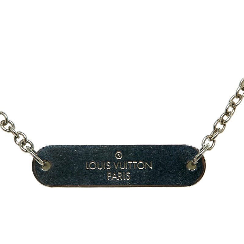 Louis Vuitton Monogram Eclipse Collie Chain Pin-Lock Collar M68875 Silver Metal PVC  Louis Vuitton