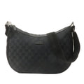GUCCI GG Canvas Leather Shoulder Bag Cross Body Black 122790