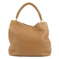 Prada Logo Leather One Shoulder Bag Brown BR4829