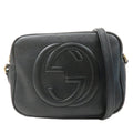 GUCCI SOHO Leather Small Disco Shoulder Bag Black 308364