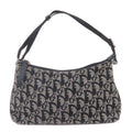 Christian Dior Trotter Canvas Leather Hand Bag Pouch Black