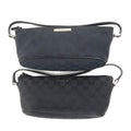 GUCCI Set of 2 Boat Bag GG Canvas Leather Pouch 07198 039.1103