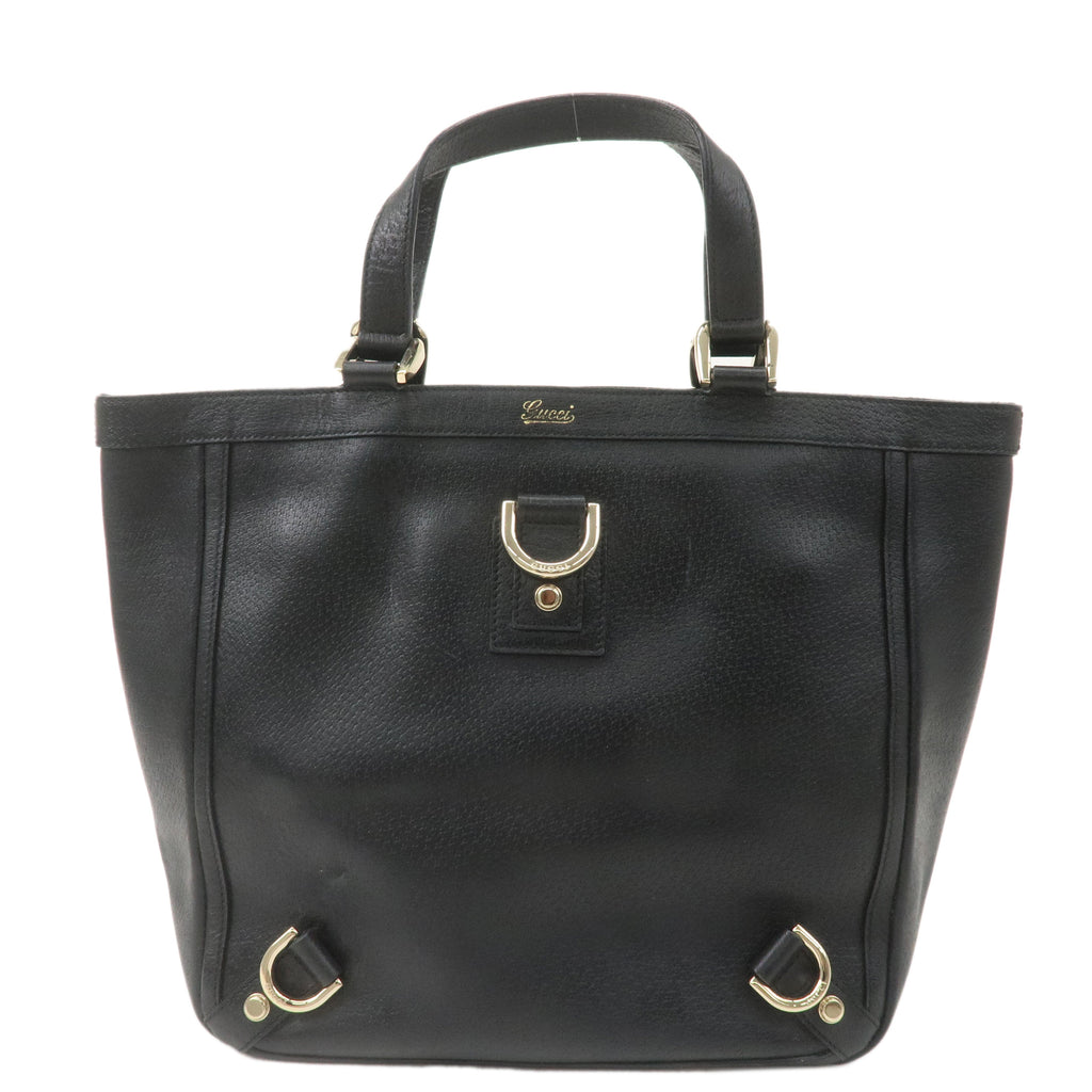 GUCCI Abbey Leather Tote Bag Hand Bag Black 130739