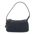 GUCCI GG Canvas Leather Hand bag Accessory Pouch Black 154432