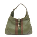 GUCCI Sherry Leather Shoulder Bag Hand Bag Green 153029
