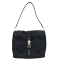 GUCCI Jackie Canvas Leather Shoulder Bag Hand Bag Black 00.3734