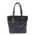 CHANEL Paris Biarritz Coated Canvas Leather Tote Bag PM A34208