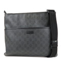 GUCCI GG Supreme Leather Shoulder Bag Black 162904