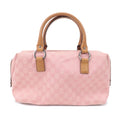 GUCCI GG Canvas Leather Mini Boston Bag Hand Bag Pink 113009