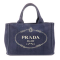 Prada Canapa Mini Canvas 2Way Tote Bag Hand Bag Navy 1BG439