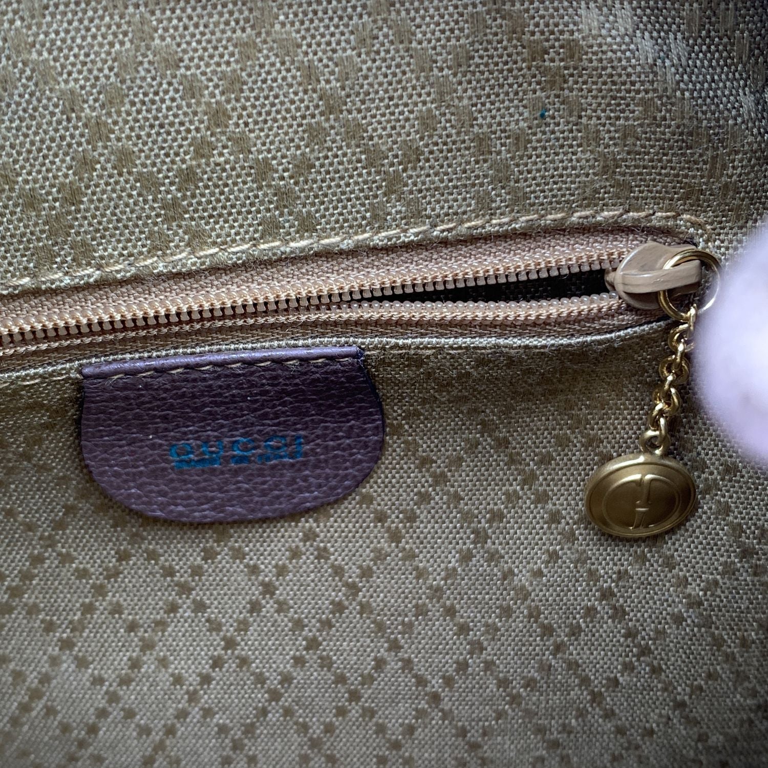 Gucci Vintage Brown Suede Bamboo Small Backpack Shoulder Bag