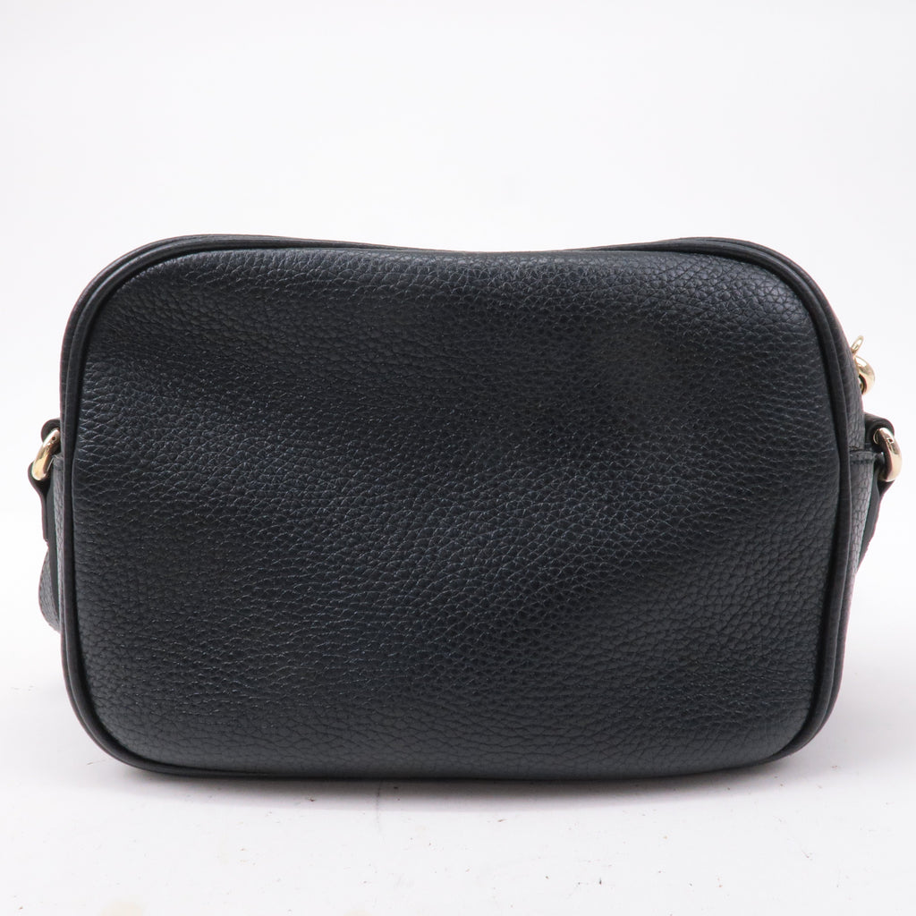 GUCCI SOHO Small Disco Leather Shoulder Bag Black 308364