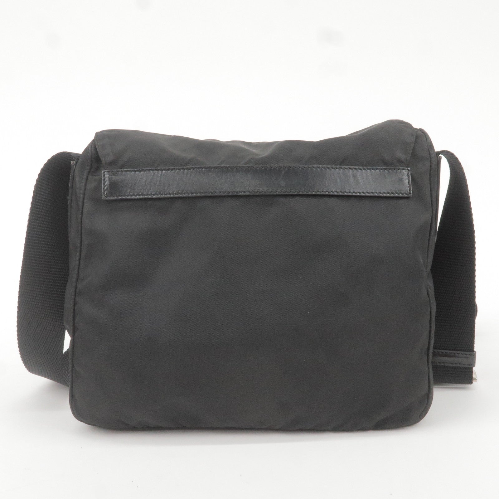 Prada Nylon Leather Shoulder Bag NERO Black BT8994