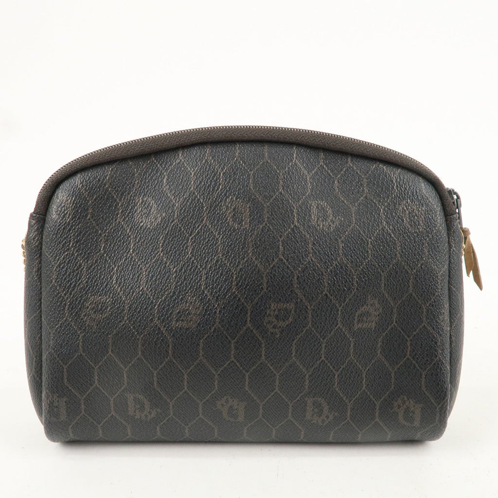 Christian Dior Honeycomb PVC Chain Shoulder Bag Black