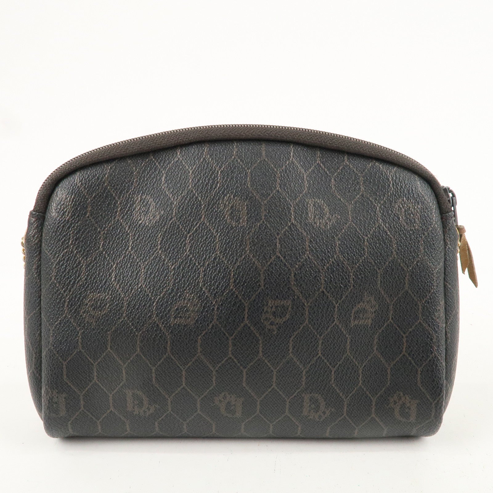 Christian Dior Honeycomb PVC Chain Shoulder Bag Black