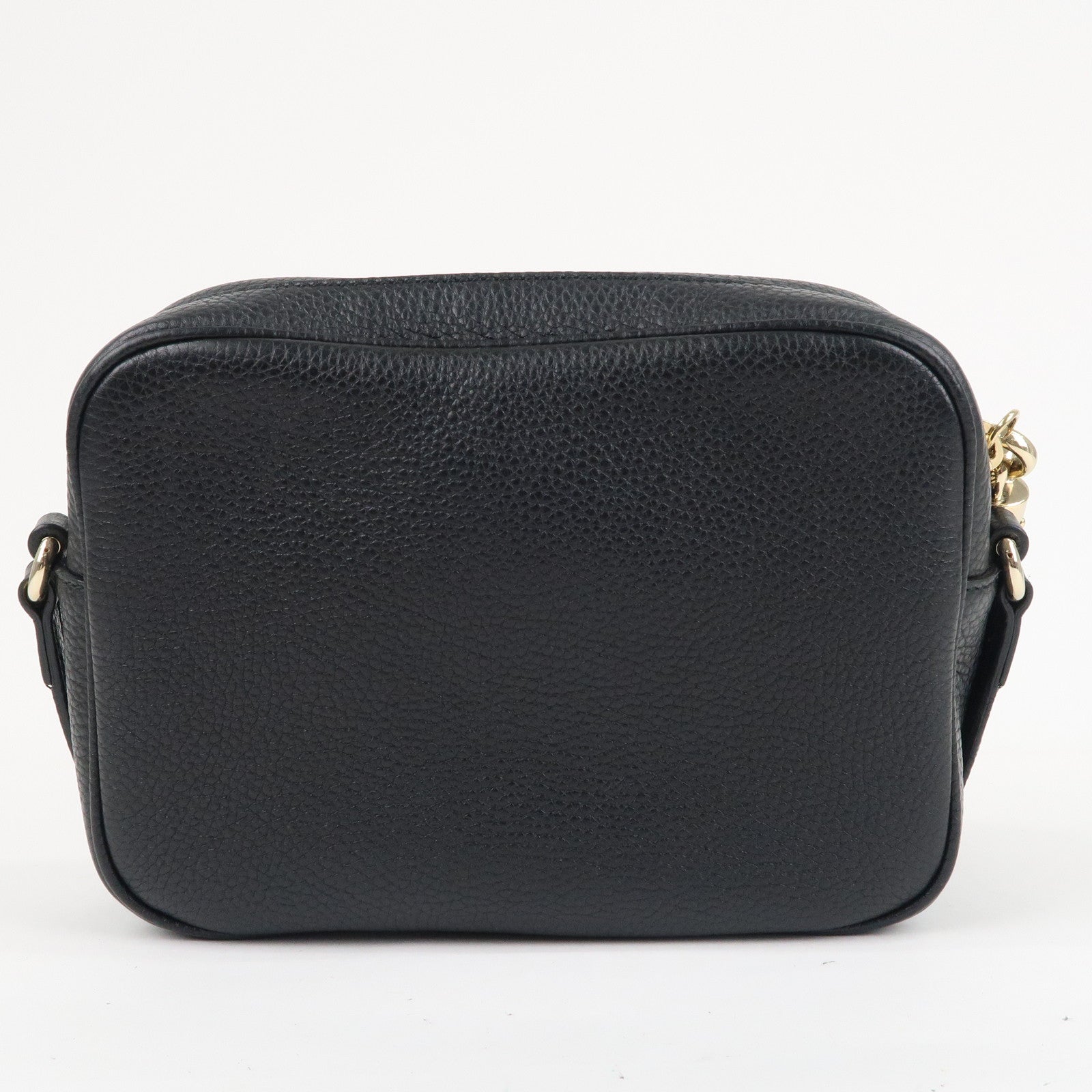 GUCCI SOHO Small Disco Leather Shoulder Bag Black 308364