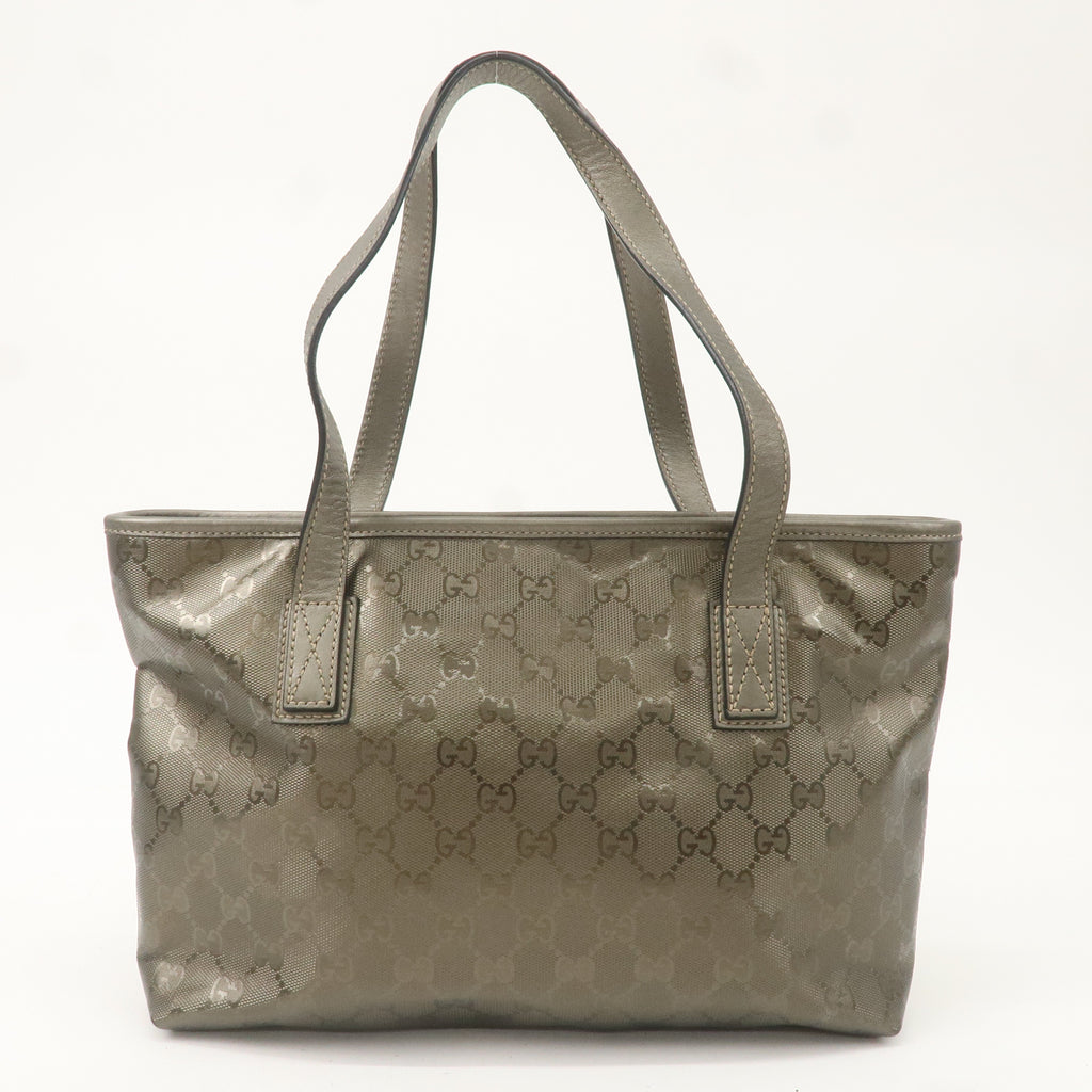 GUCCI GG Imprime PVC Leather Tote Bag Bronze 211138