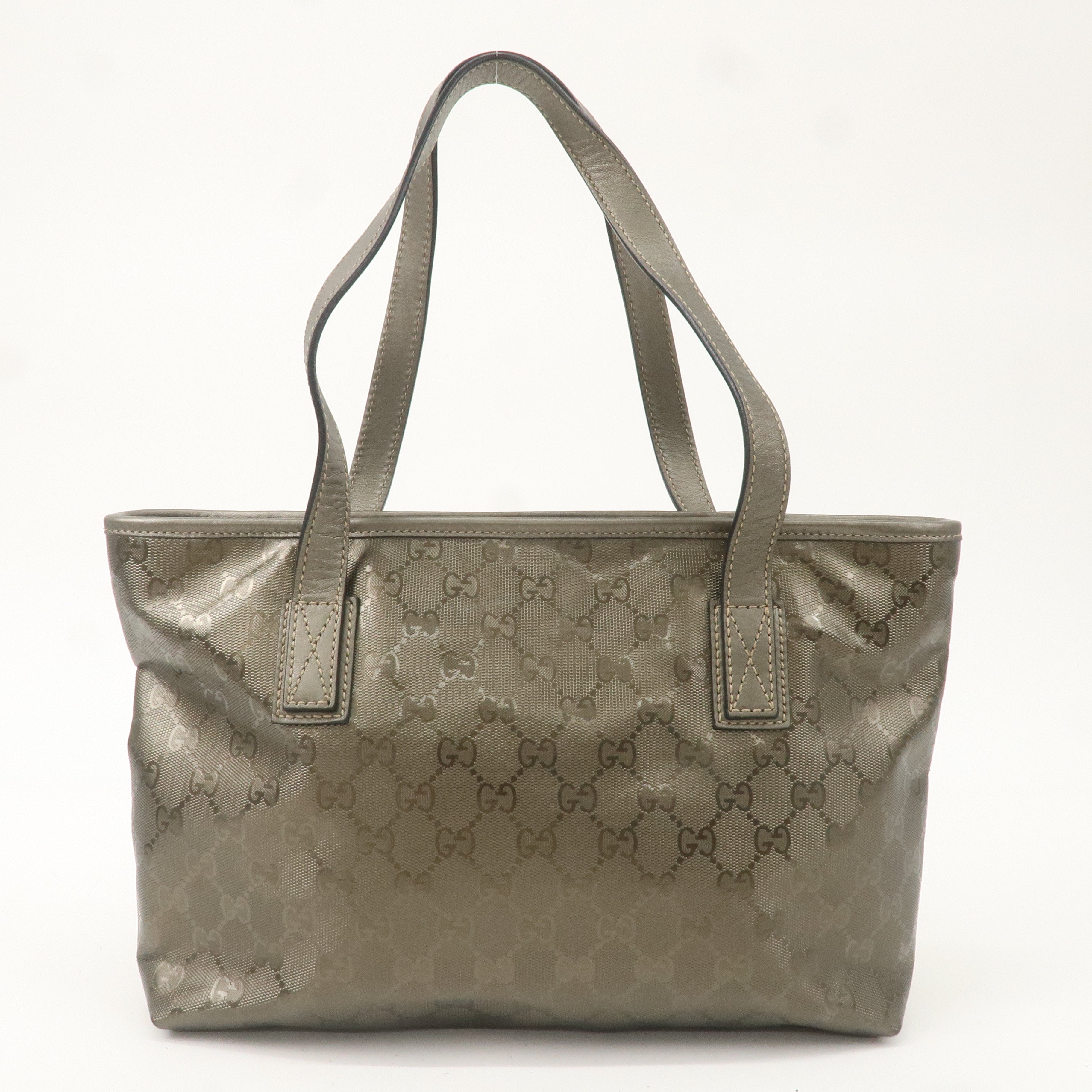 GUCCI GG Imprime PVC Leather Tote Bag Bronze 211138