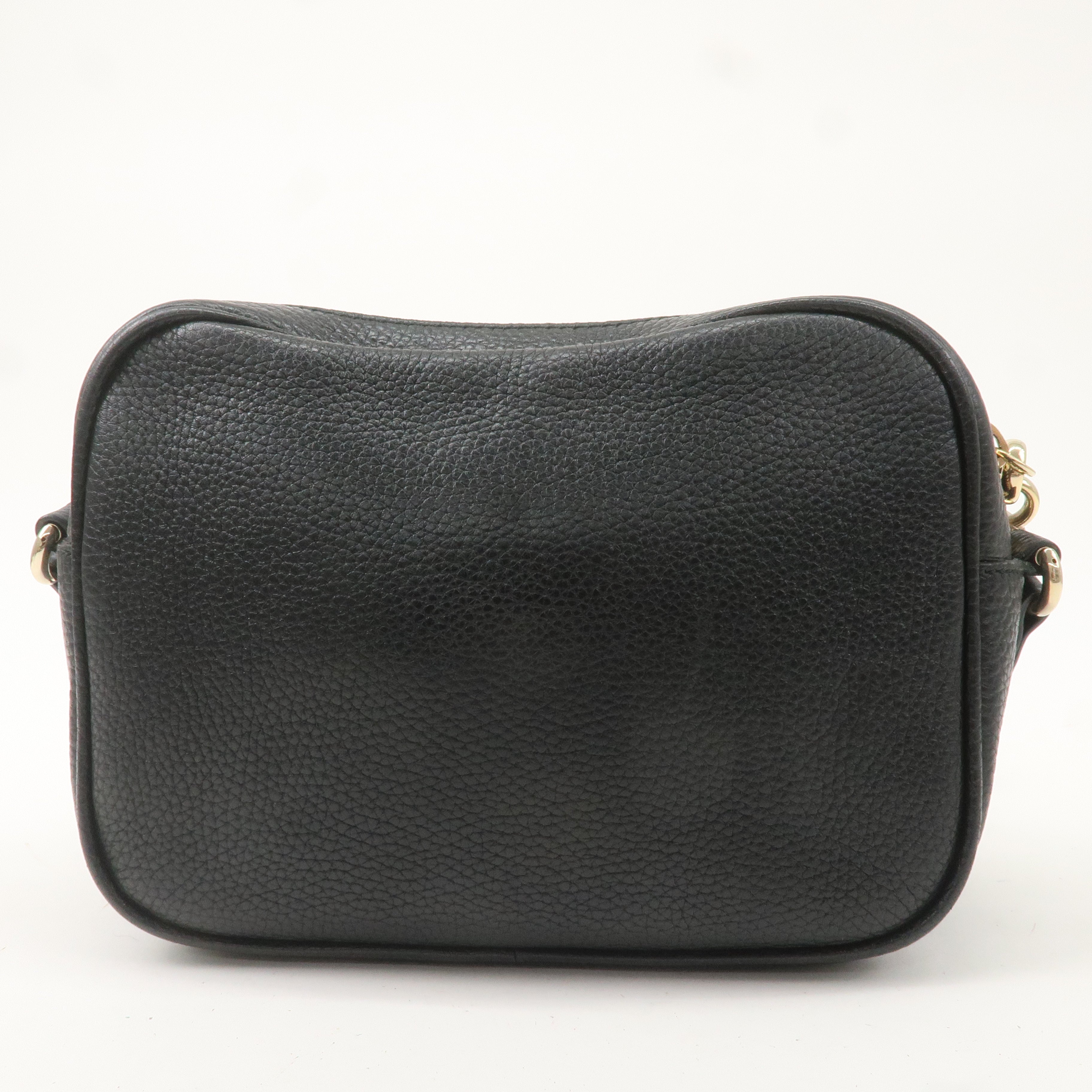 GUCCI SOHO Leather Small Disco Shoulder Bag Black 308364