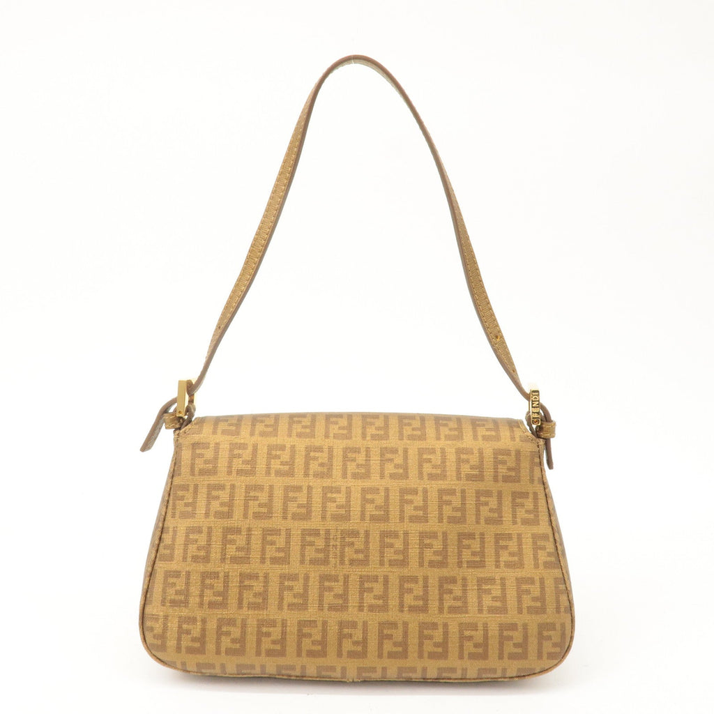 FENDI Zucchino Mamma Baguette PVC Leather Shoulder Bag 8BR180