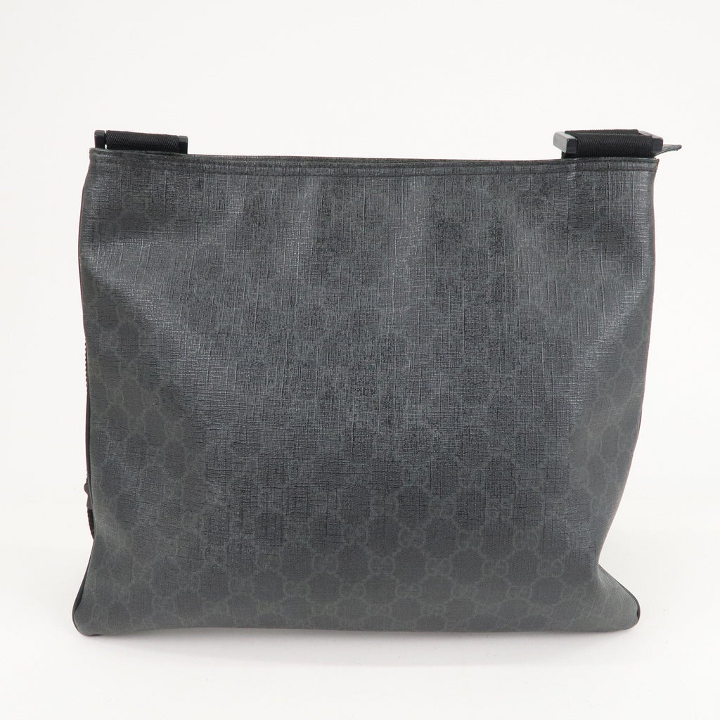 GUCCI GG Supreme Leather Shoulder Bag Black 162904