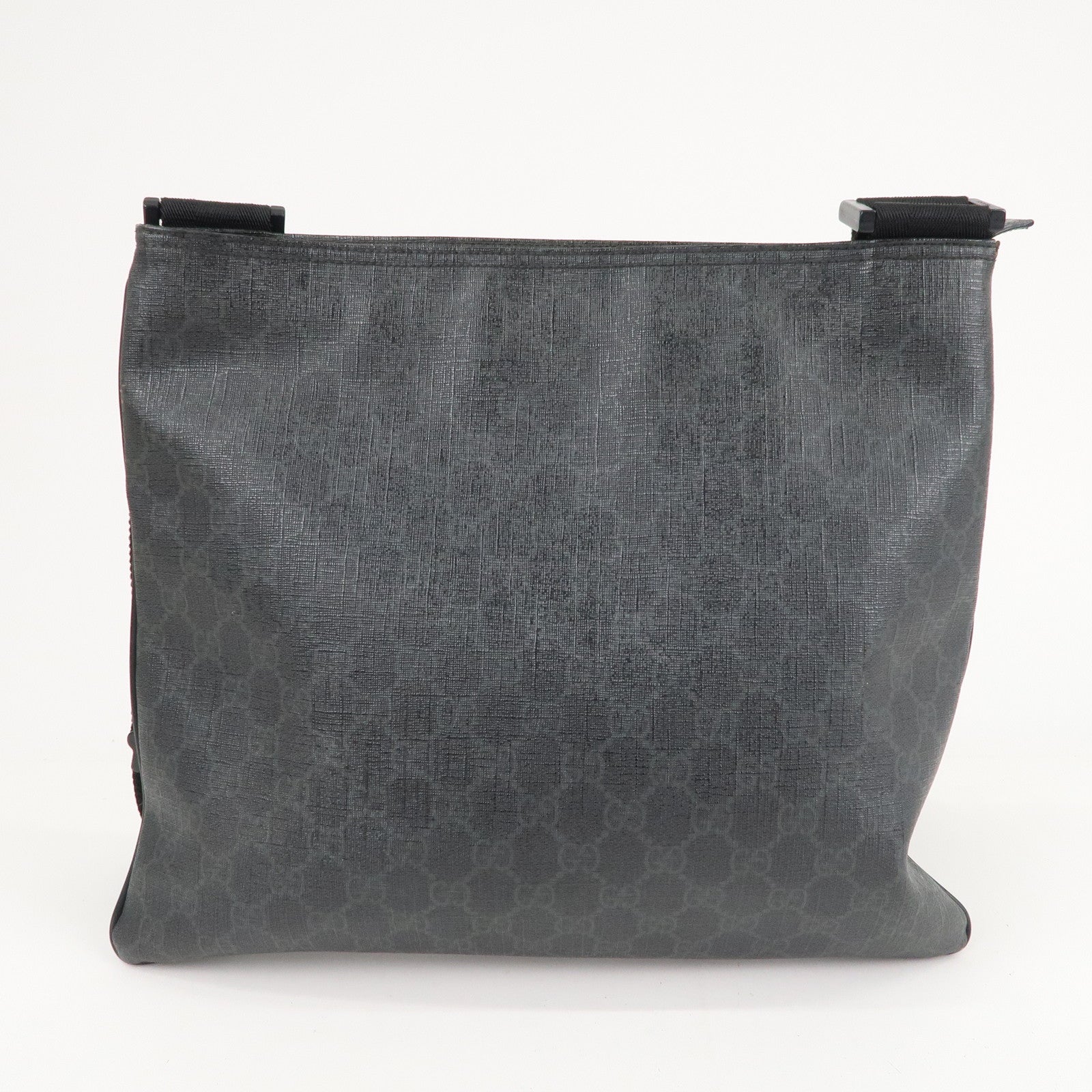 GUCCI GG Supreme Leather Shoulder Bag Black 162904