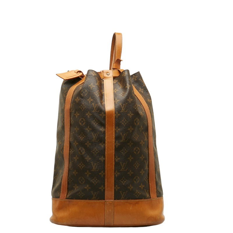 Louis Vuitton Monogram Landnet GM Shoulder Bag M42244 Brown PVC Leather Lady Louis Vuitton