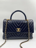 Chanel Chevron Quilted Coco Bag