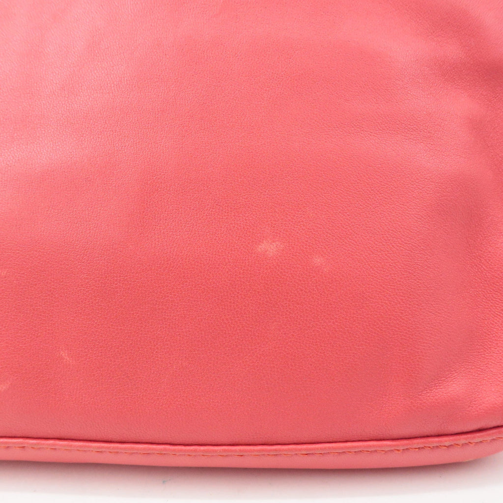 FENDI Mamma Baguette Leather Hand Bag Shoulder Bag Pink 8BR600