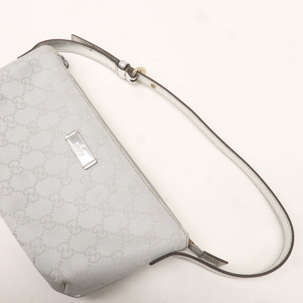 GUCCI Boat Bag Set of 2 GG Canvas Leather Hand Bag 07198 190393