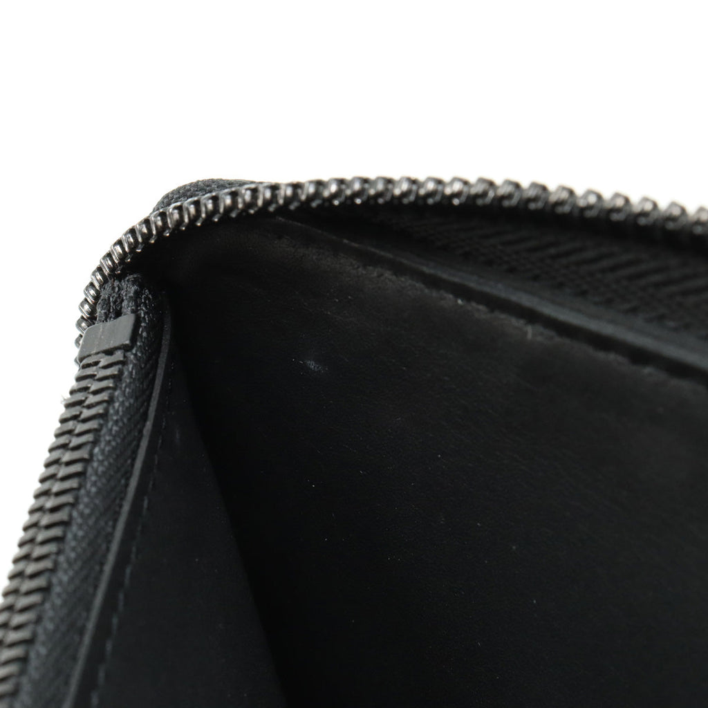 Louis Vuitton Monogram Shadow Zippie Wallet Vertical Round  Long Wallet Leather Black M62902