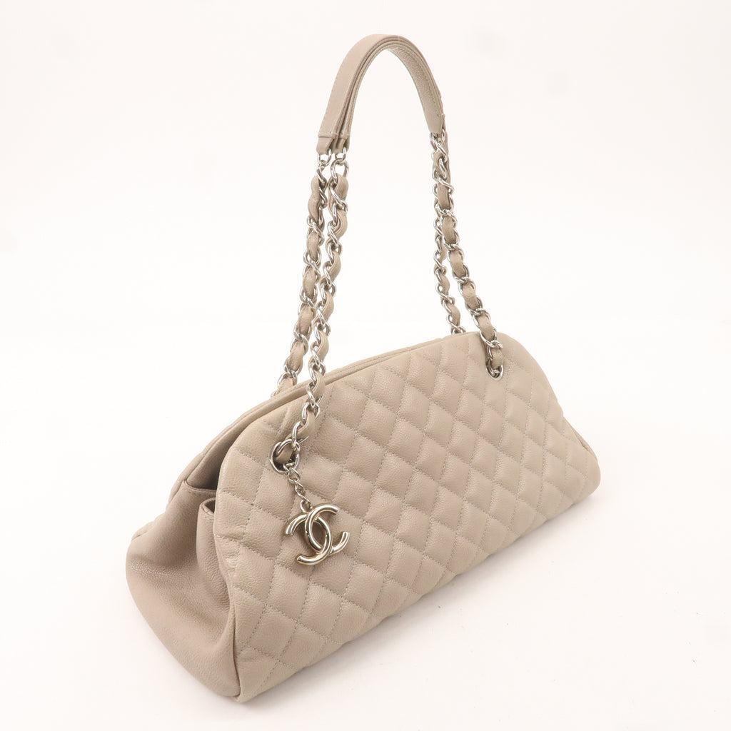 CHANEL Matelasse Mademoiselle Caviar Skin Chain Hand Bag A50556