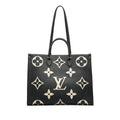 Louis Vuitton Monogram Implant Onzagor GM Handbag Shoulder Bag 2WAY M45945 Black Ivory Leather  Louis Vuitton