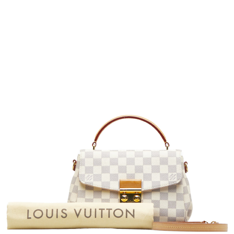 Louis Vuitton Louis Vuitton Damière Azur N41581 Handbag PVC/Laser White