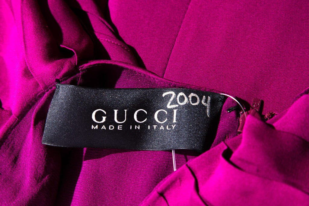 Gucci Violet Ruffle Dress SZ 40