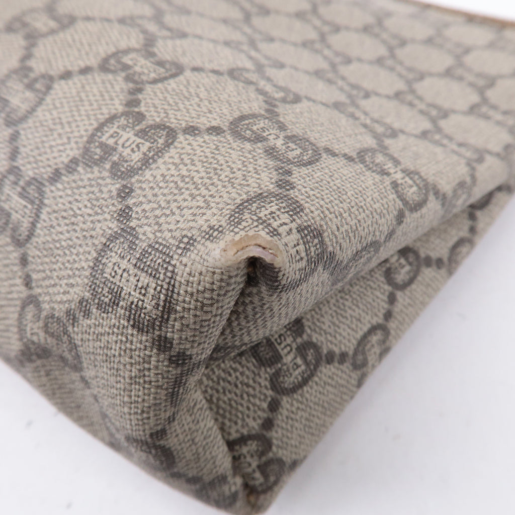 GUCCI Set of 2 Old Gucci GG Plus Leather Clutch Bag Beige Brown