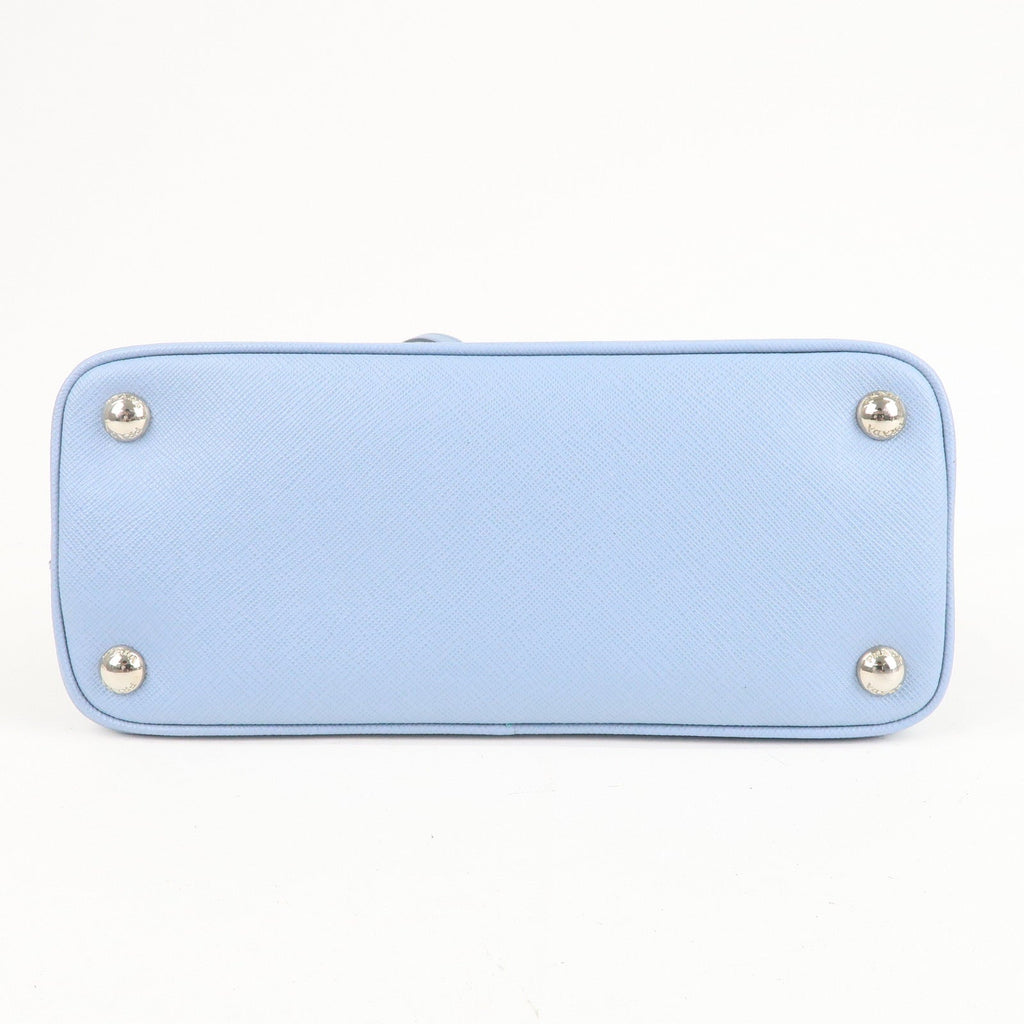 Prada Logo Leather 2Way Bag Hand Bag Shoulder Bag Blue 1BA838