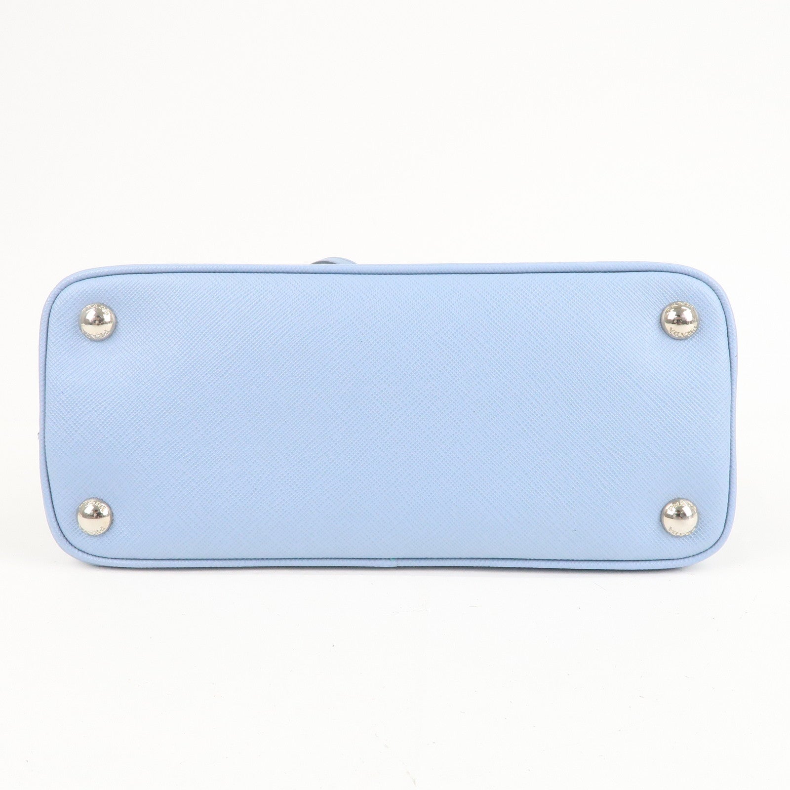 Prada Logo Leather 2Way Bag Hand Bag Shoulder Bag Blue 1BA838