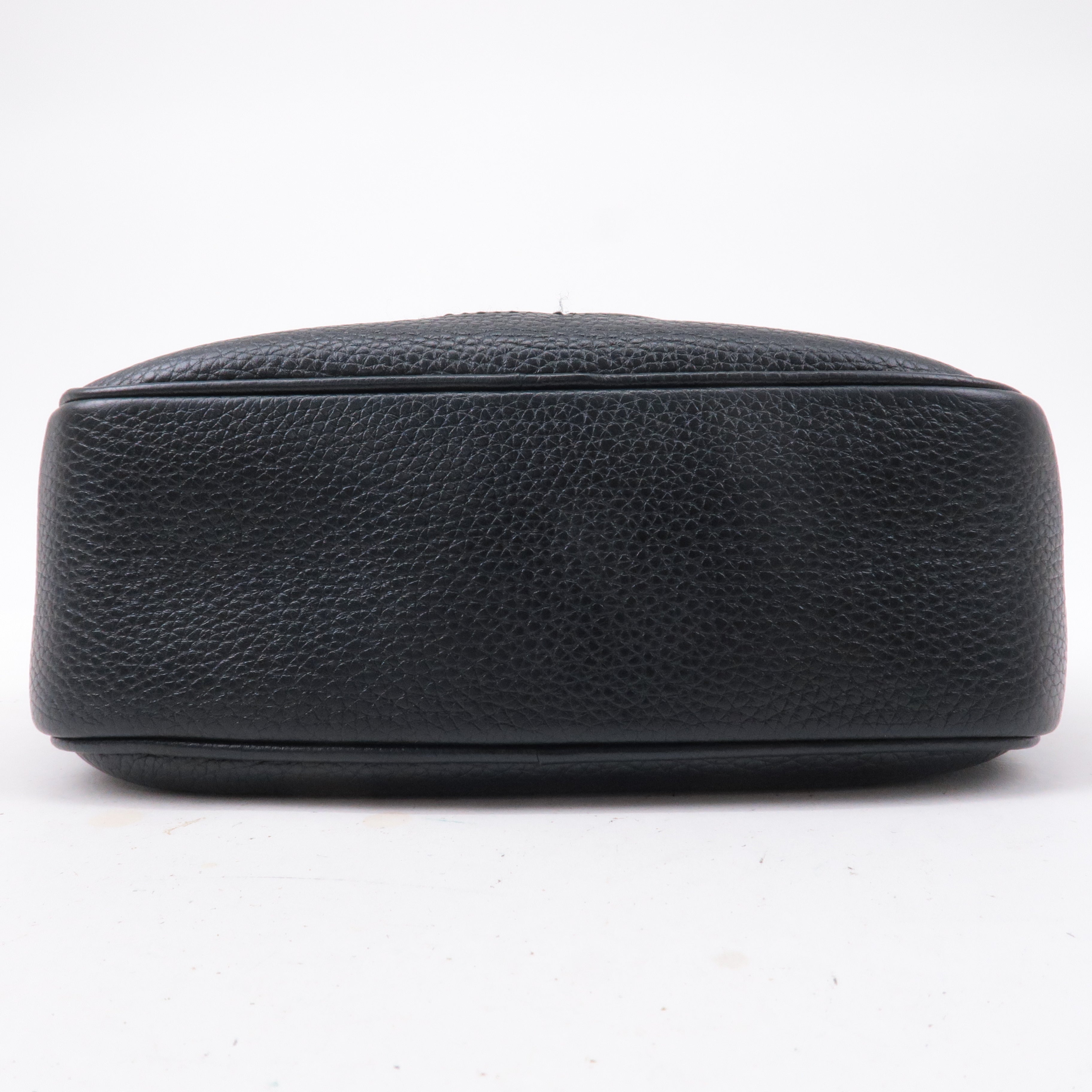 GUCCI SOHO Small Disco Leather Shoulder Bag Black 308364
