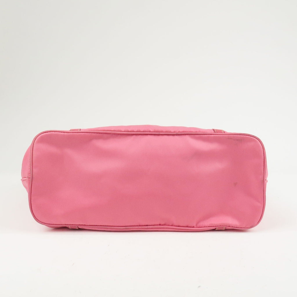 Prada Logo Nylon Leather 2Way Bag Tote Bag Hand Bag Pink