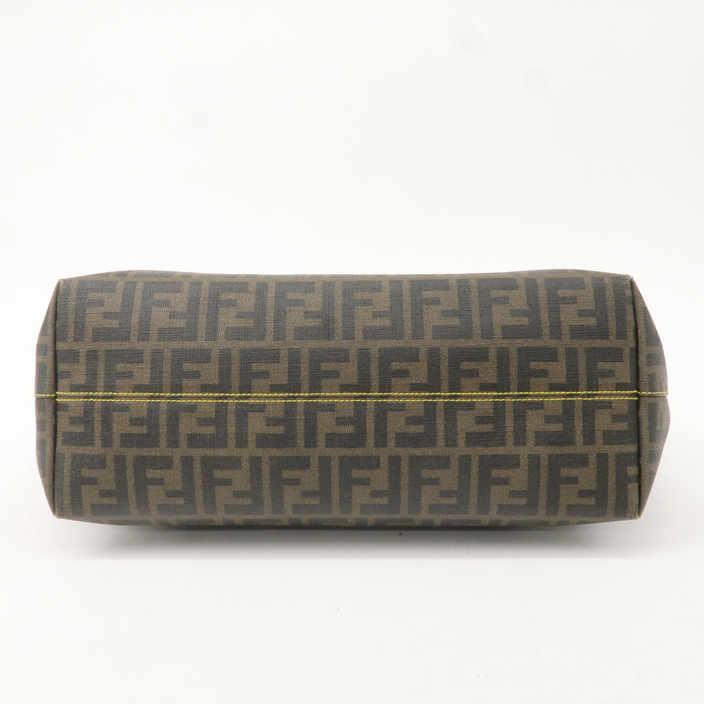 FENDI Zucca PVC Tote Bag Khaki Black Yellow 8BH185