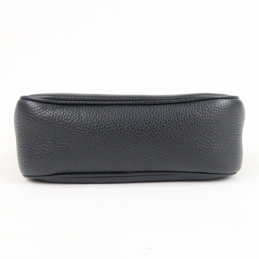GUCCI SOHO Small Disco Leather Shoulder Bag Black 308364
