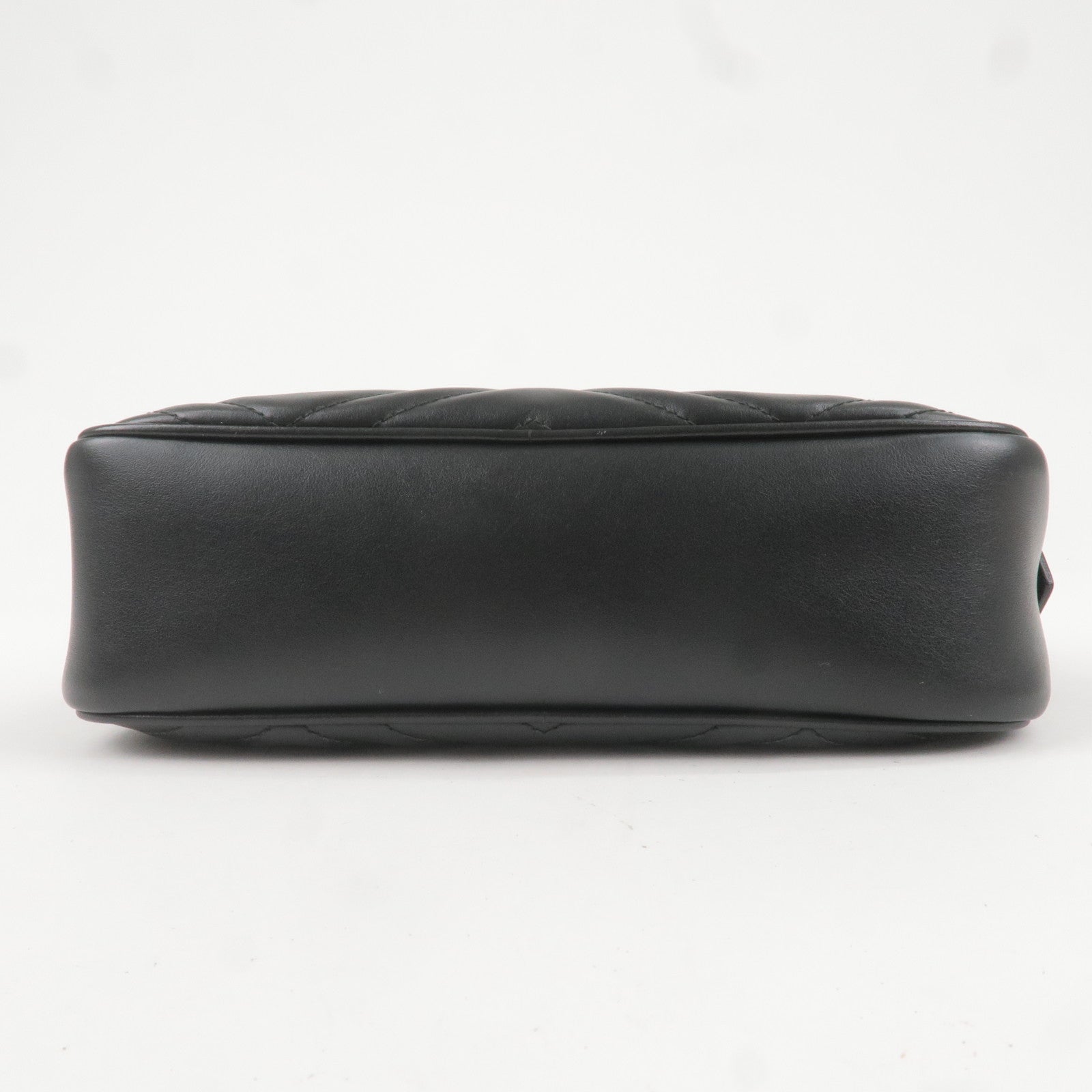 GUCCI GG Marmont Leather Chain Shoulder Bag Black 447632