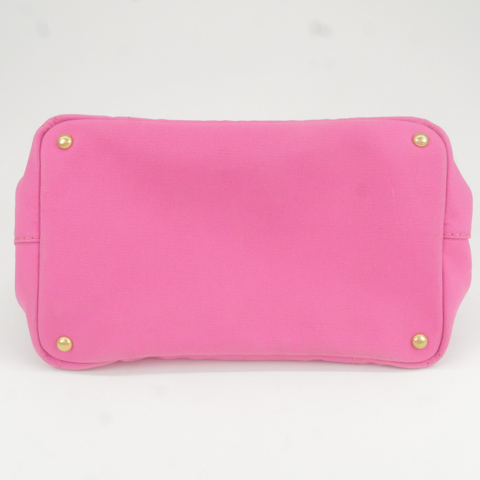 Prada Logo Canapa Canvas Tote Bag Hand Bag Pink B1877G