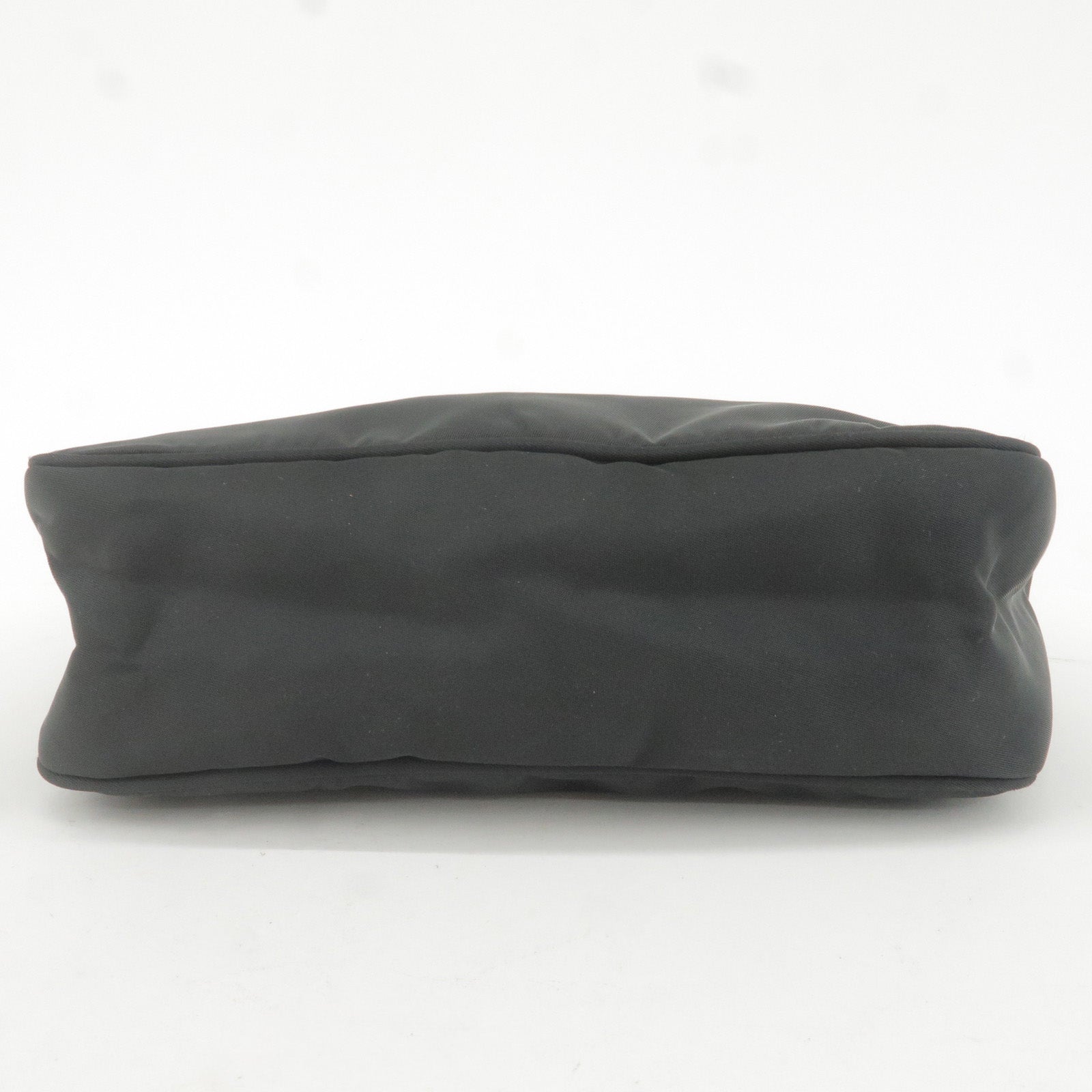 Prada Logo Nylon Pouch Hand Bag Purse NERO Black