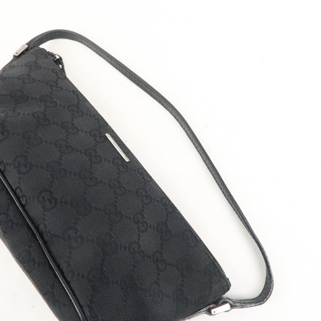 GUCCI Set of 2 Boat Bag GG Canvas Leather Pouch 039.1103 & 07198