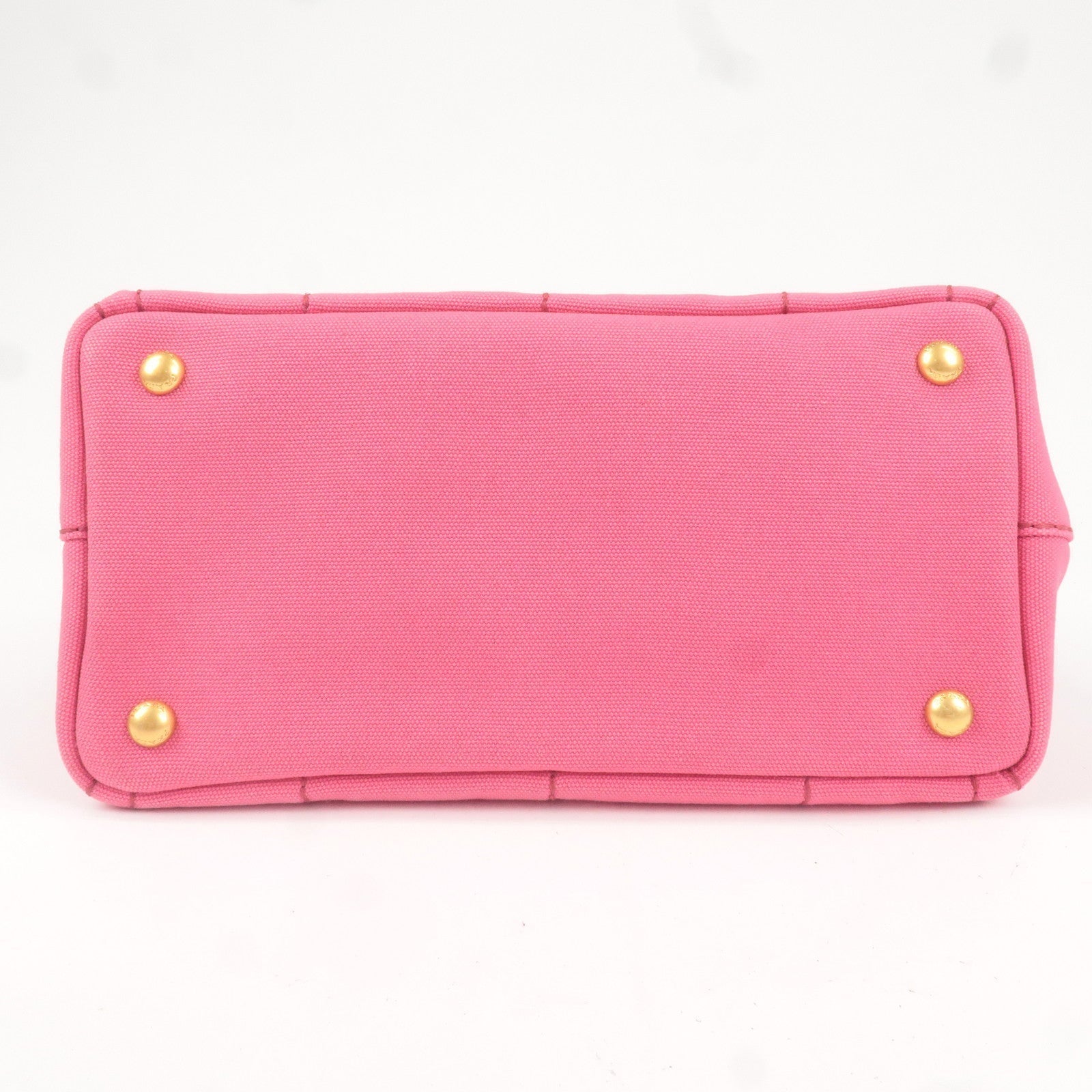 Prada Logo Canapa Mini Canvas 2Way Tote Bag Pink 1BG439
